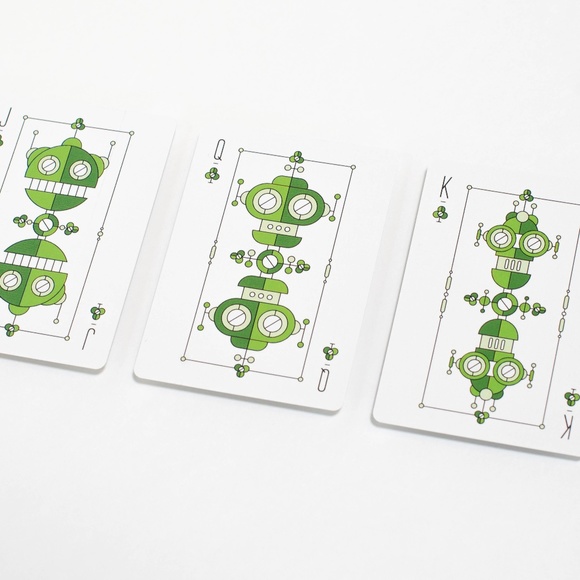 Futuristic robot themed playing cards - Picture 10 of 14